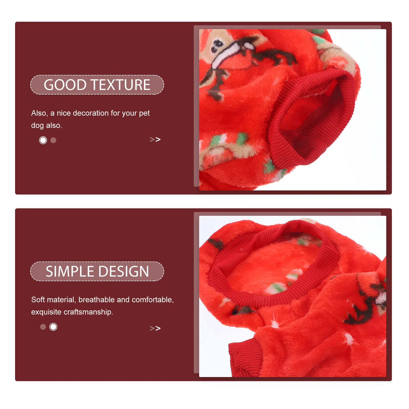 

Christmas Pet Clothes Xmas Dog Cat Costume Cartoon Winter Warm Puppy Cat Dog Clothes S Comfortable Breathable Decorative