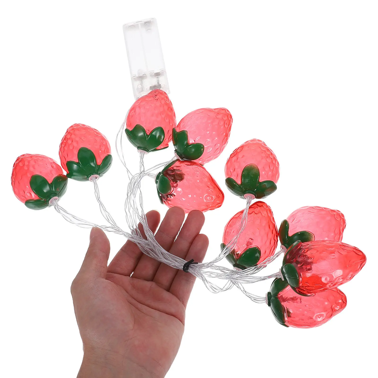 

10 LED Strawberry String Lights Battery Powered Indoor Outdoor Decorative Fairy Party Wedding Garden Patio Yard Lighting Lamp