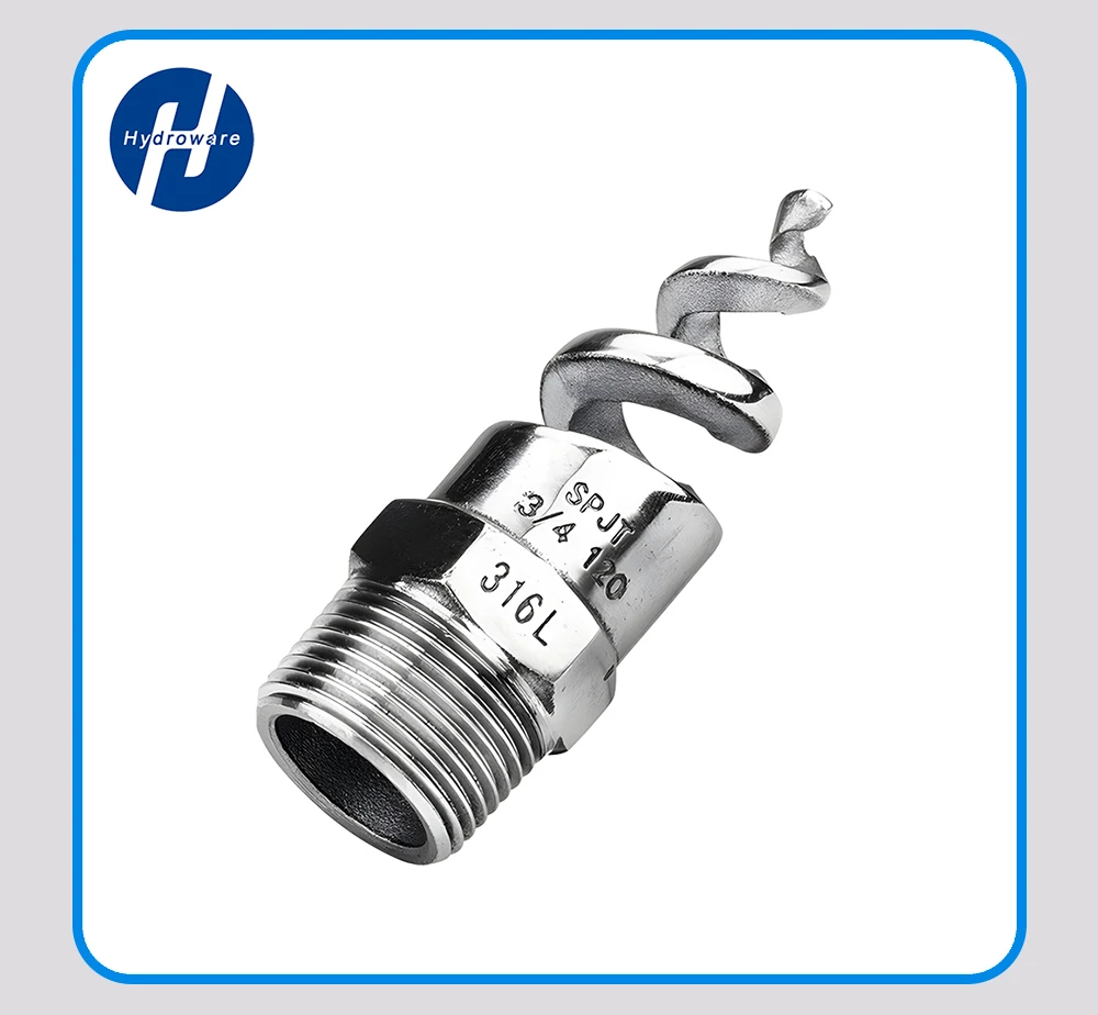SPJT 304 316L Edelstahl Spiral-Sprühdüse 1/4" 3/8" 1/2" 3/4" 1" 1,2" 1,5" 2" Anti-Verstopfungs-Düse für Entschwefelung, Staubentfernung, Kühlung und Reinigung – Detail 4
