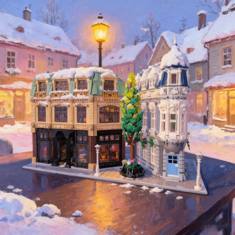 

10508pcs MOC The Old District Modular Streetscape Model Building Blocks Christmas Gifts Architecture Toy Education Brick