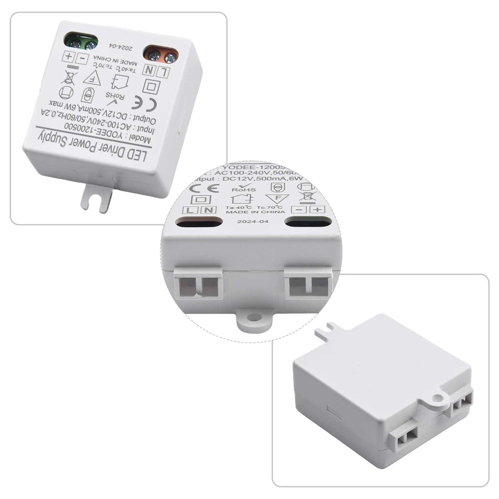 Low Voltage LED Driver For power Supply 6W Perfect for Cabinet Lights LED Strips and More with Enhanced Safety Features
