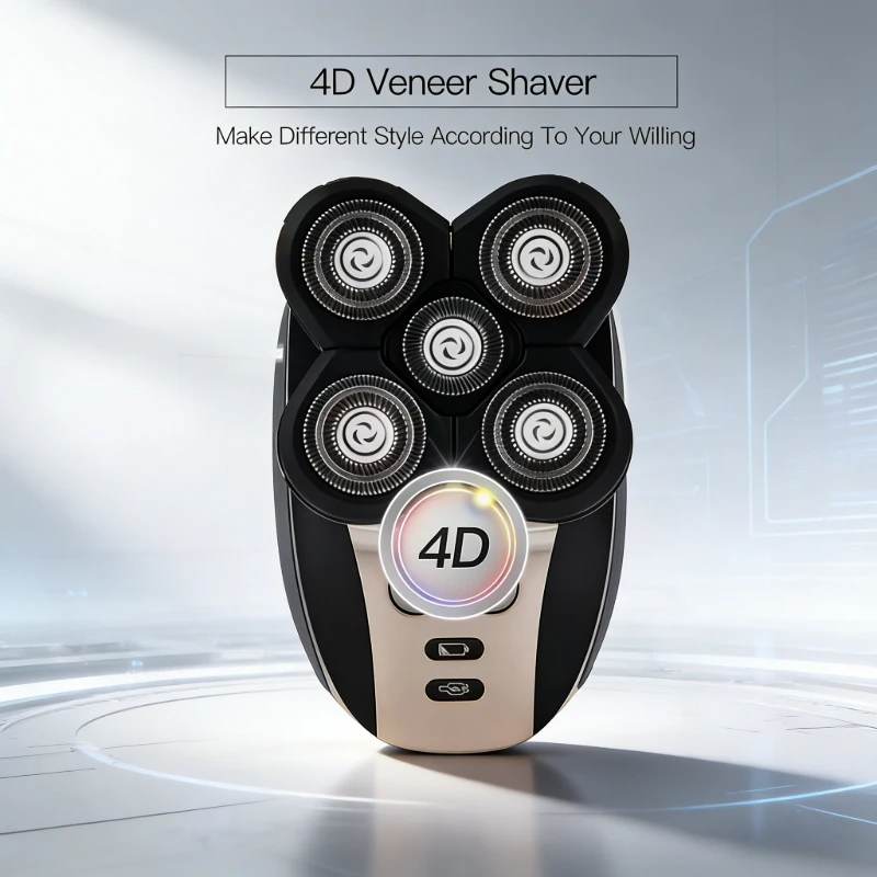 

New Model Waterproof Rotary Razor Beard Clipper Hair Trimmer Face 5 Headed Electric Shaver Razor Rechargeable Male