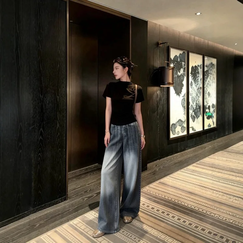 Miyake Pleated 2026 New Style Casual Pants for Women Summer Elegant Loose High Elastic Slimming Fashion Wide Leg Pants Pleat