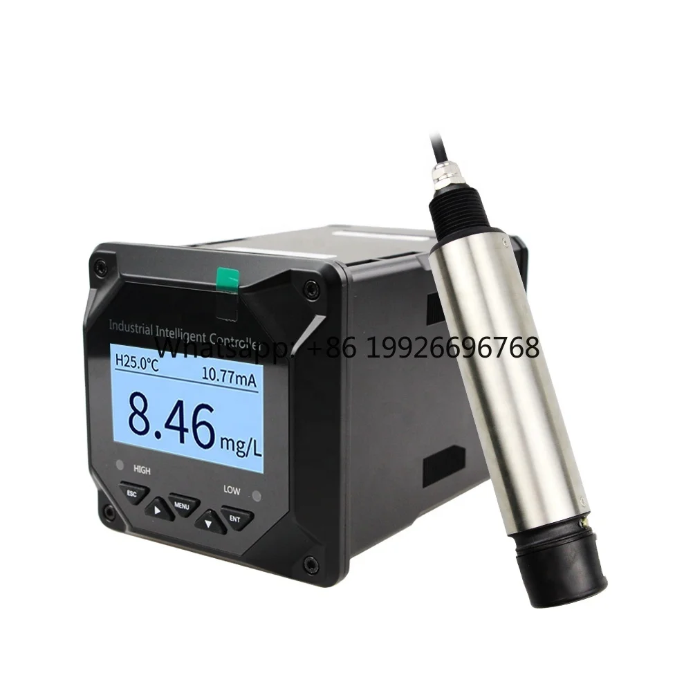 GAIMC GWQ-DO Online Dissolved Oxygen Sensor Meter Configurable Manual Auto Temp Compensation Hysteresis Setting