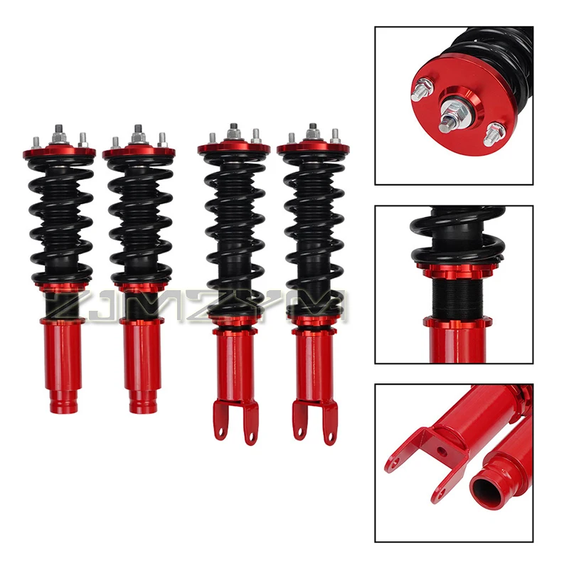 Adjustable Spring Shock Absorber Coilovers For Honda Civic EK96-00, Adjustable Height Struts Absorber Suspension Kit