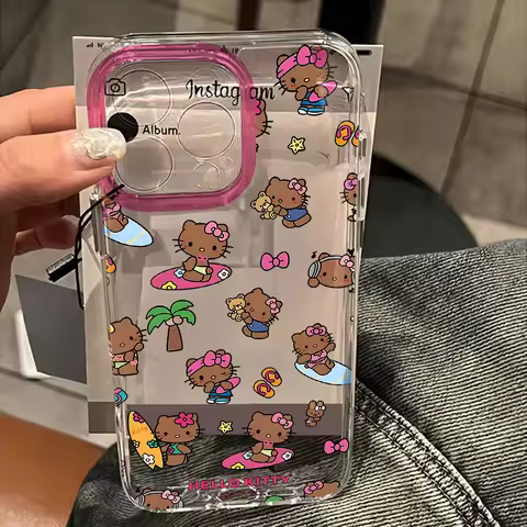 Lovely Hellos Kittys Phone Case For Samsung Galaxy S25 S24 S23 S22 S21 S20 FE Note20 Note10 Edge Plus Lite 5G Clear Back Cover