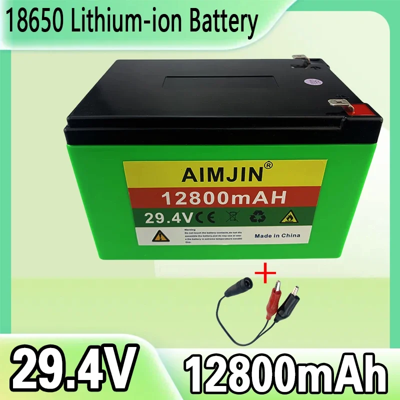 

29.4V 12800mAh Lithium Battery Has Built-In BMS And Large-Capacity DC For Outdoor LED Lights And Mobile Phones etc