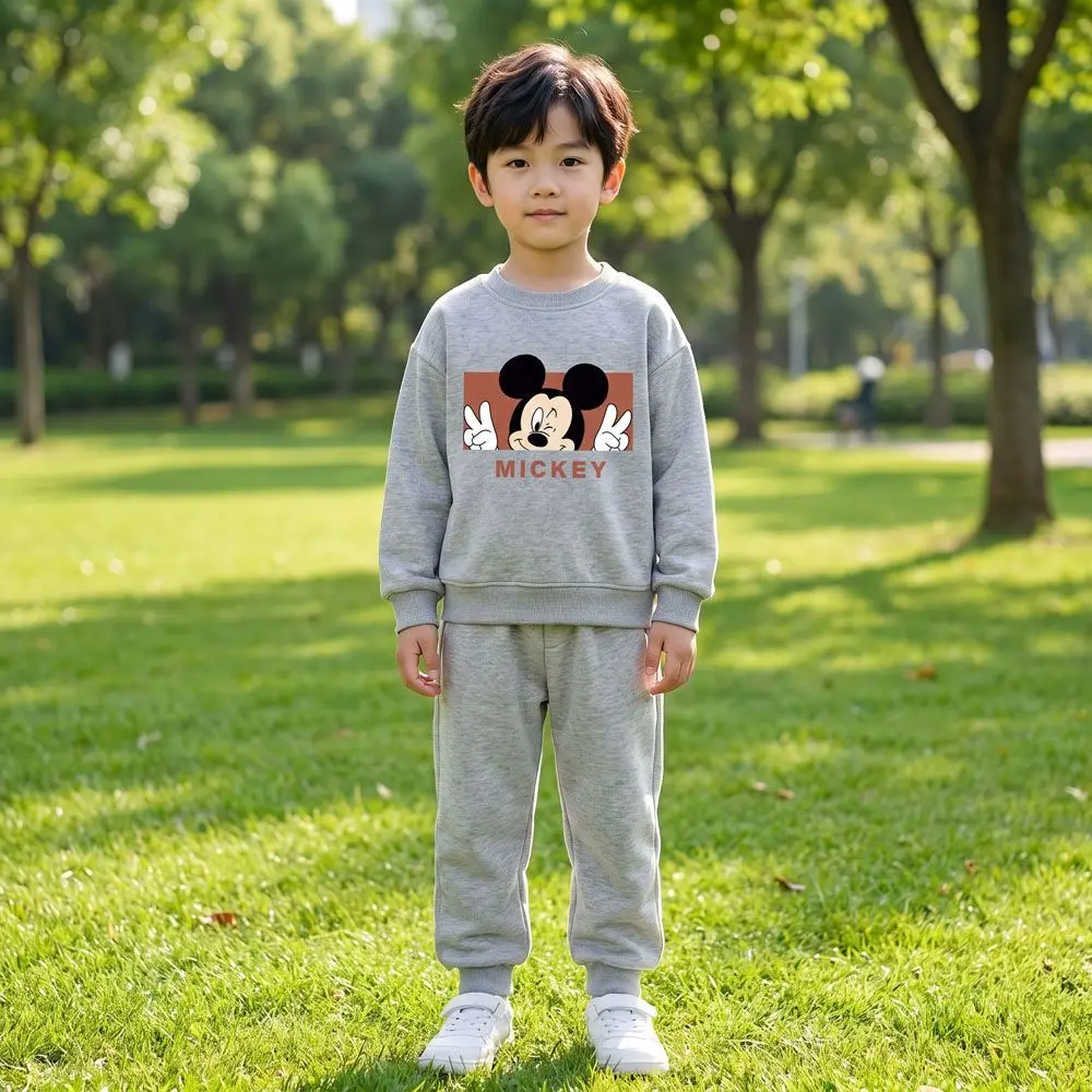 Frühling Herbst Jungen Freizeit-Sweatshirt-Sets Kinder O-Ausschnitt Oberteile und Sporthosen 2-teilige Sets Bequeme Outdoor-Kleidung für Kinder – Detail 16