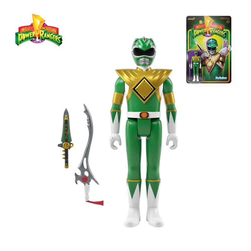 Anime Mighty Morphin Power Rangers Red Ranger Green Ranger Christmas Gifts or Collection Genuien Action Figure Model Toys