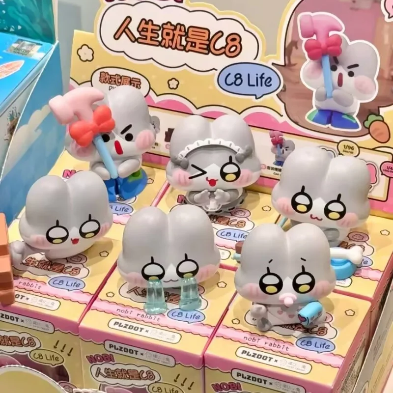 

Подлинная глухая коробка Plzdot Nobi Rabbit, милые модные игрушечные фигурки, подарок, аниме, периферийные устройства, коллекционные настольные декоративные украшения