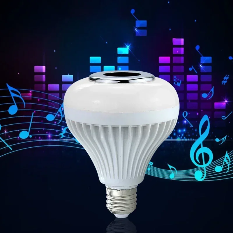 LED Bluetooth Lamp Smart Bulb E27 Bluetooth Speaker Music Bulb Smart Lamp Dimmable Light Bulb 12W Music RGB Decor Musical Light