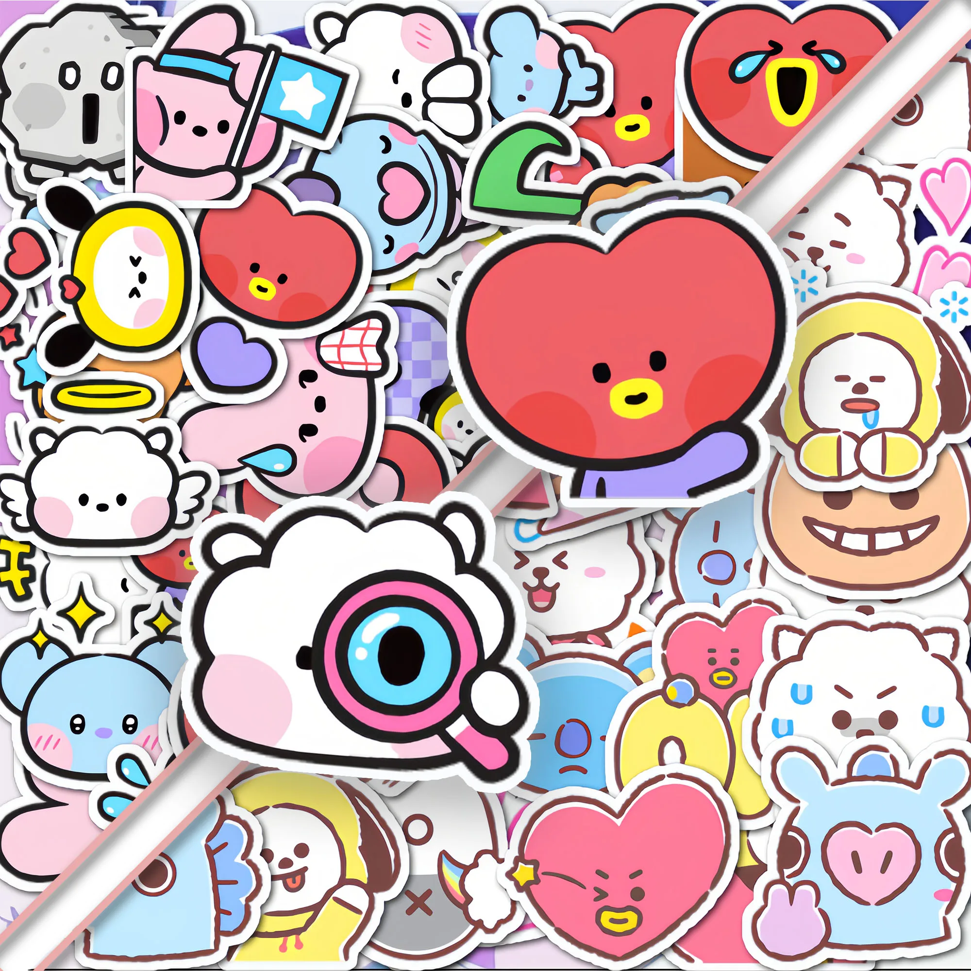BT21 Sticker cartoon creative emoticon pack for DIY decoration of phone cases, books, water cups