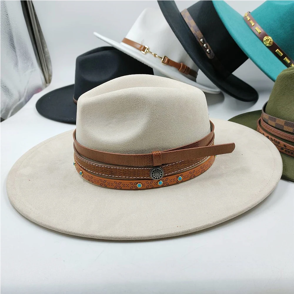 New Hat Minimalist Belt Accessories Straw Hat Accessories Men\'s and Women\'s Hat Belt Fedora Hat Fashion Decoration