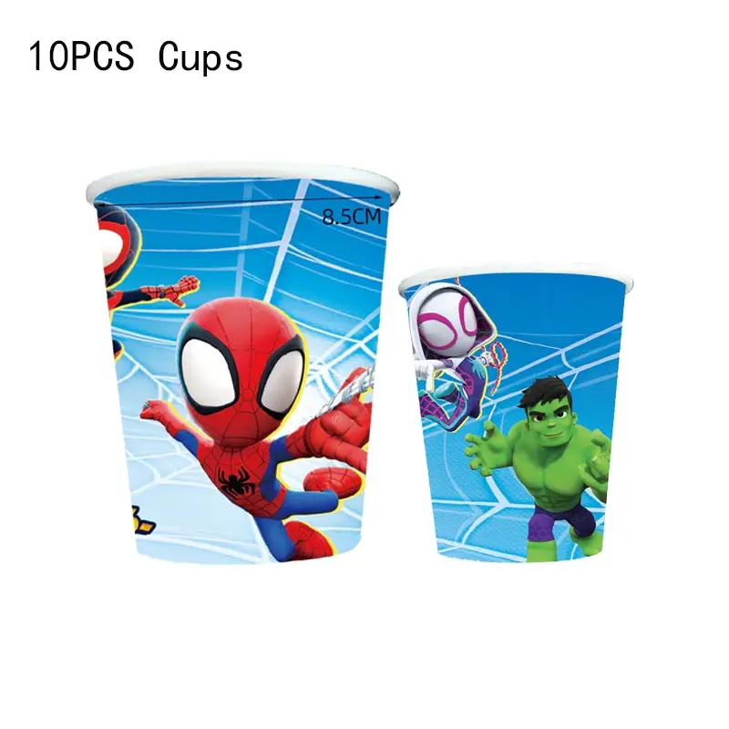 Spidey And His Amazing Friends Birthday Decoration Party Tableware Cup Plate Spidey Balloon Party Supplies Baby Shower Kids Gift