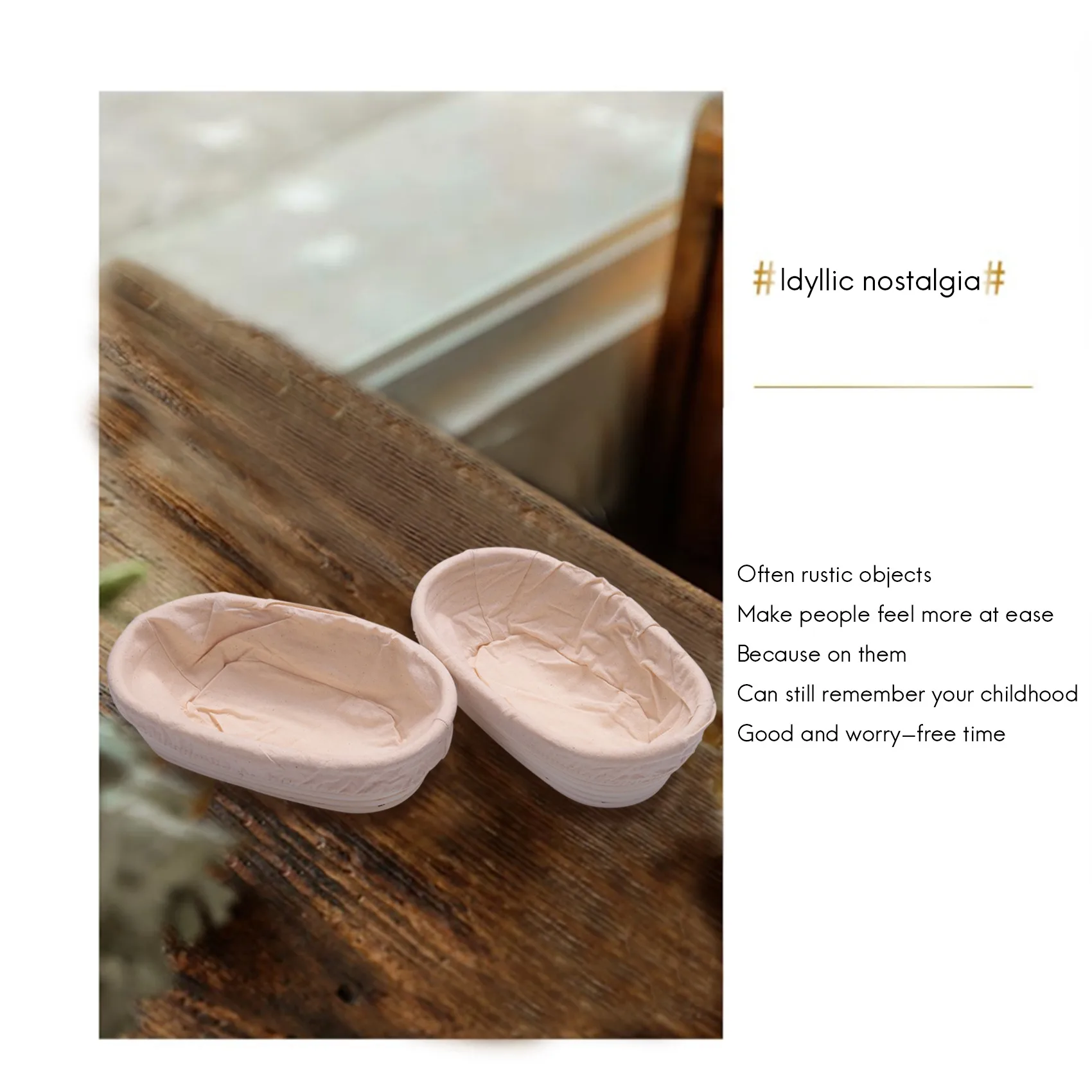 2Pcs 25Cm/10 Inch Bread Basket Rattan Proofing Basket Liner Round Oval Fruit Tray Dough Food Storage Container