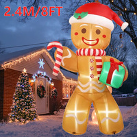 1PC Christmas Gingerbread Man Inflatable Toys Model,Inflatable Model Holiday Gift Indoor Outdoor Decor Christmas DIY Decorations