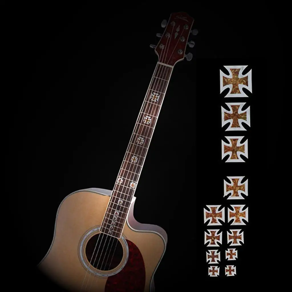 Fretboard Inlay Decals Ultra Thin Paper Guitar Stickers Neck Markers Acoustic Electric 19 24 Frets for Guitar Parts Toolkit