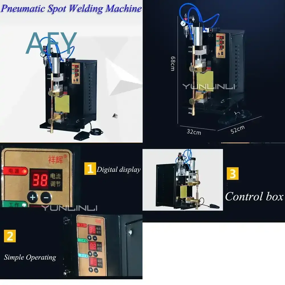 Pulse Spot Welder for DTN-16 Digital Display Pulse Welding Machine Pneumatic Spot Welder Butt Welder Multi Cylinder Bump
