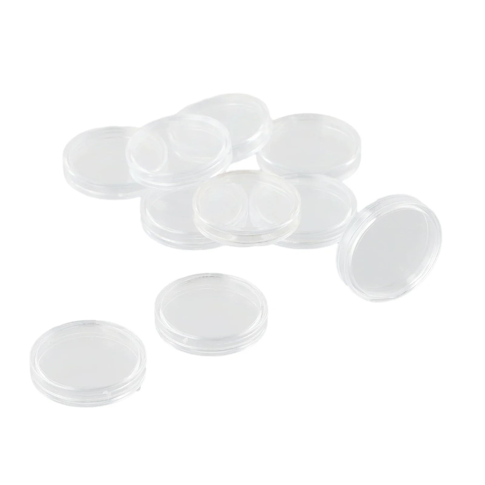 

Clear Coin holder Collection Container Craft Occasion Protection Security Storage Tools 100pcs Transparent 26mm Boxes