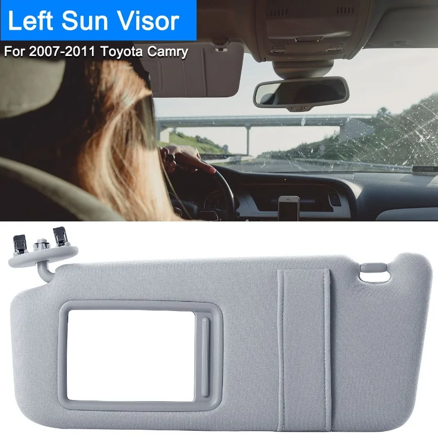 

Auto Sun Visor Left Driver Side Car Sun Visor Fits 20072011 Toyota Camry without Sunroof Vanity Light