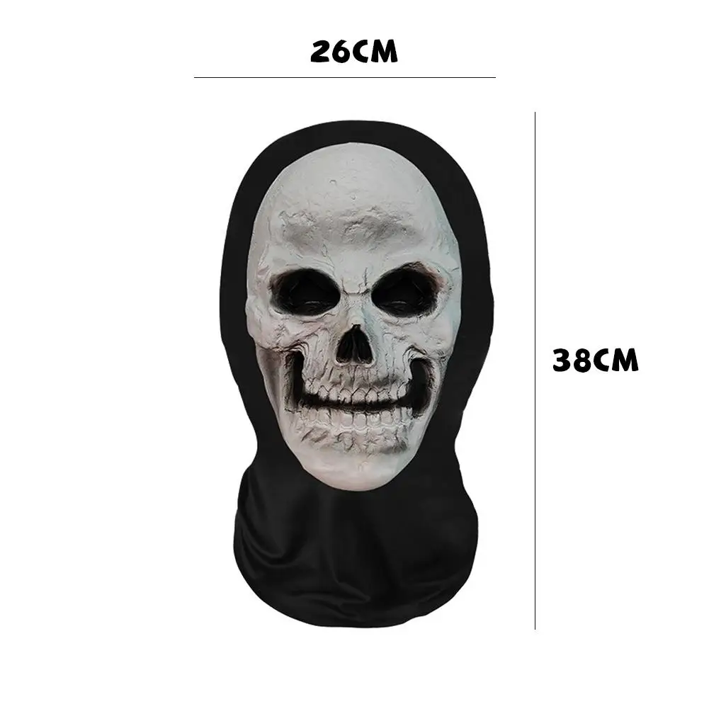 Halloween-Geistergesicht 3D-gedruckte Maske, dehnbares Netz, Vollgesichtsmaske, Totenkopf-Rollenspiel-Kopfbedeckung, Halloween-Cosplay-Horror-Balaclava – Detail 32