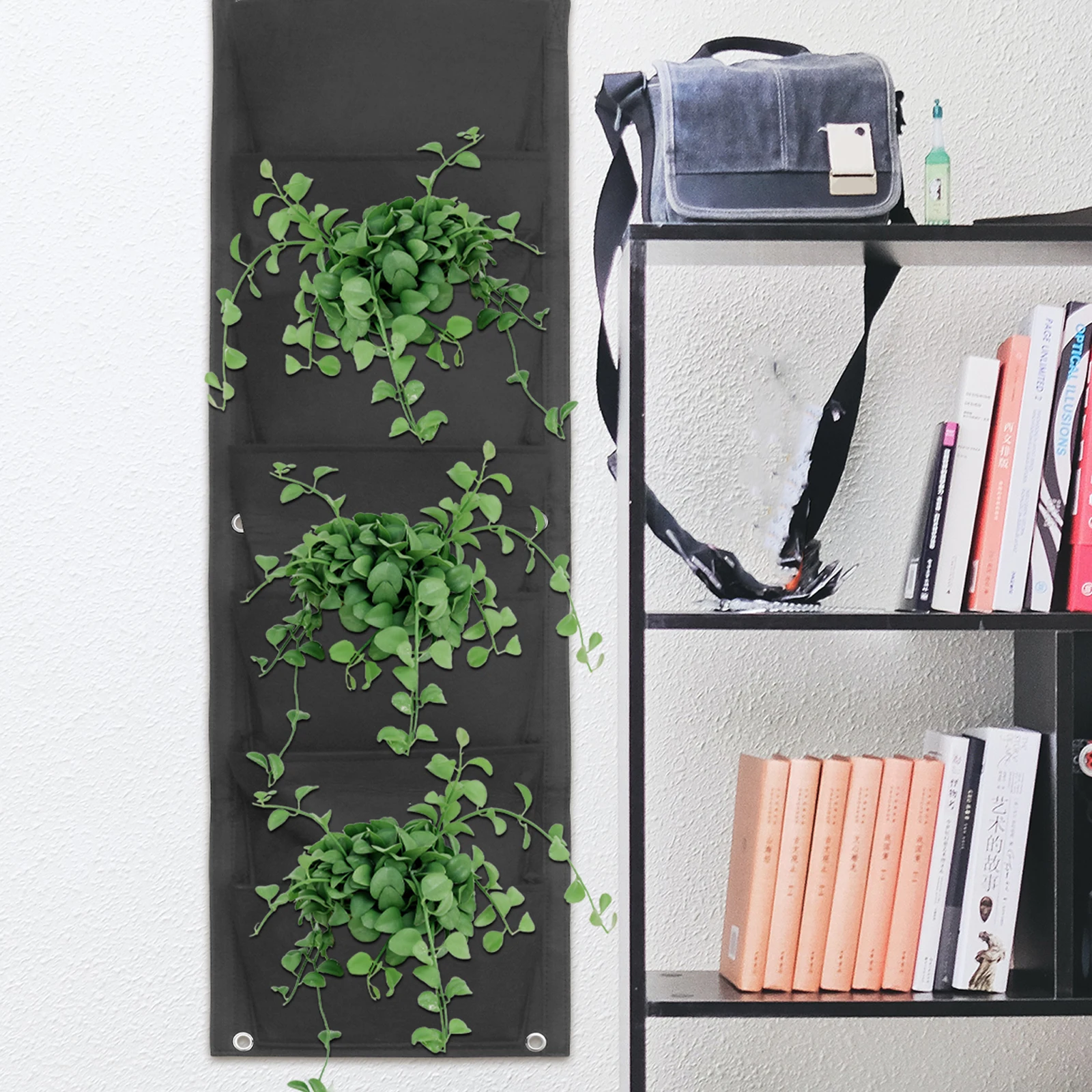 

2pcs Wall-Mounted Planting 3D Felt Cloth Hanging For Home Garden Balcony Breathable Durable Degradable Non-Woven Tree