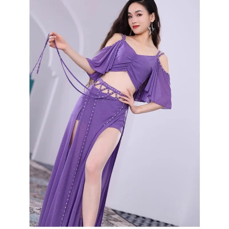 Customized Belly Dance Costumes 2025 New Tassel Sexy Set Split Eastern Dance Performance Clothes