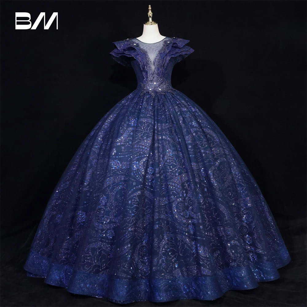 Beading Ball Gown Evening Dress for Women Long Sweet 15 16 Dresses Cocktail, Party, Prom, Stage Performance Formal Gowns