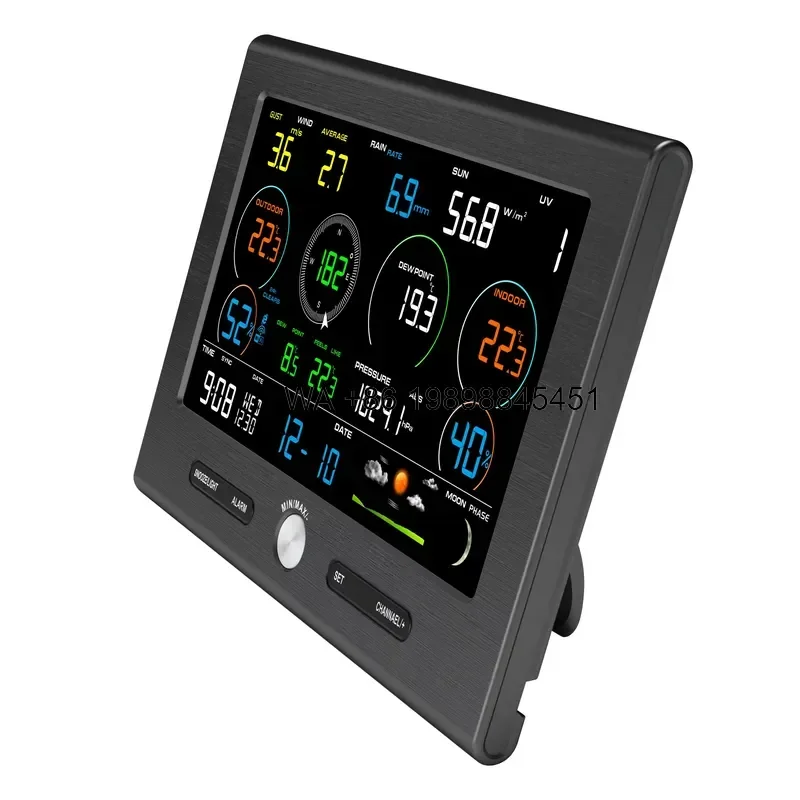 Wmwmnu for FT0376 Lora WiFi Weather Station With 7-in-1 Outdoor Sensor Array 2km Transmission Range for Agriculture Forestry