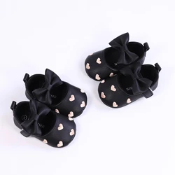 Baby Girl Bow Step Shoes, Baby Girl Love Embroidery Toddler Shoes, Family Gathering & Outdoor Dinner, Spring and Autumn
