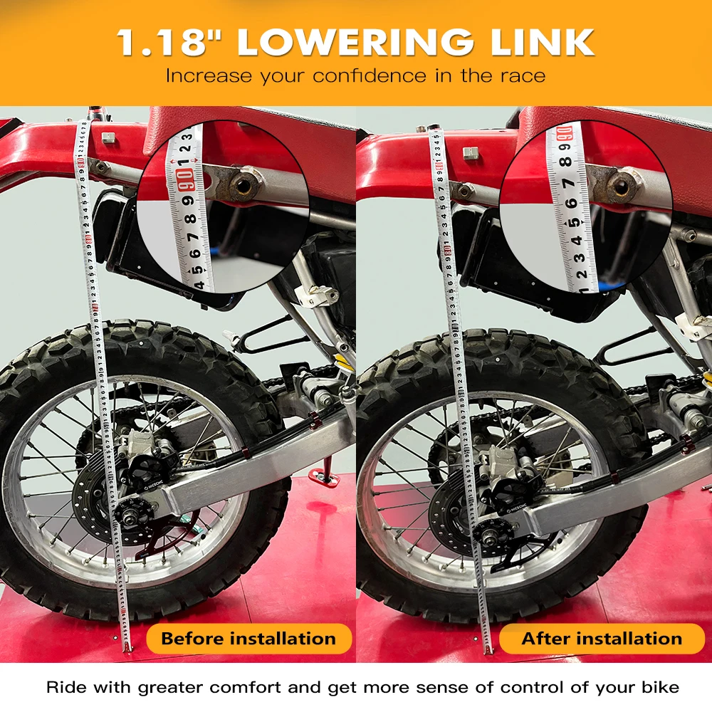 NICECNC Lowering Link 1.18in/30mm For Honda XR600R 1985-2024 XR650L 1993-2024 2023 2022 Billet Aluminum XR 600R 650L Accessories