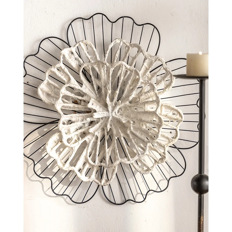 White Paper and Iron Flower Wall Art Deco Desert Table Prom Background Graduation Anniversary Birthday Baby Shower Sweet