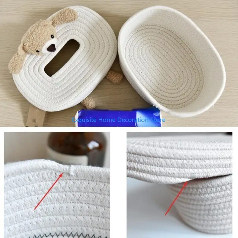 

L5BF Elegant Tabletop Tissue Container Perfect for Dorms with Lovely Bear or Rabbit