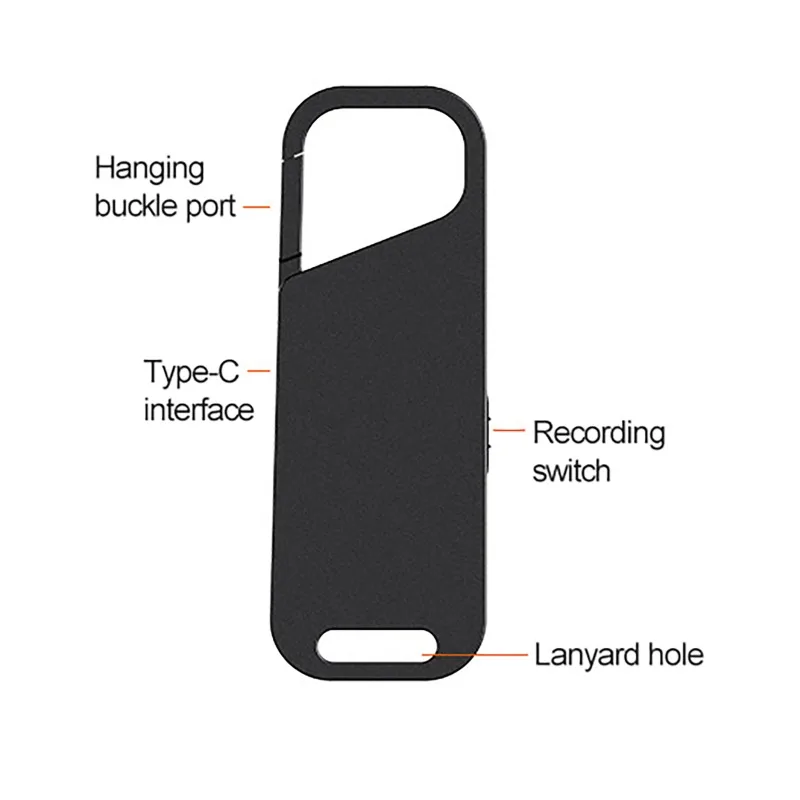 Mini High-definition Voice Recorder Keychain Noise Reduction Portable Digital Voice Controlled Recording Pen Music Play