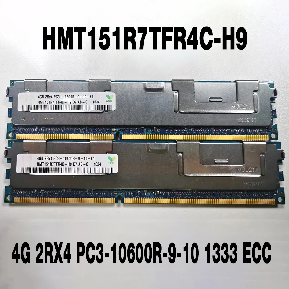 2PCS HMT151R7TFR4C-H9 4G 2RX4 PC3-10600R-9-10 1333 ECC For SKhynix Server Memory