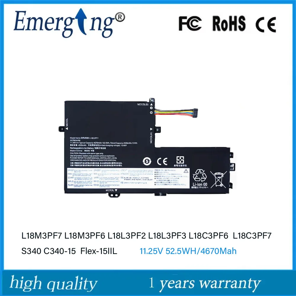 L18M3PF7 L18M3PF6 L18L3PF2 L18L3PF3 L18C3PF6  L18C3PF7  Battery for Lenovo IdeaPad S340 C340-15  Flex-15IIL