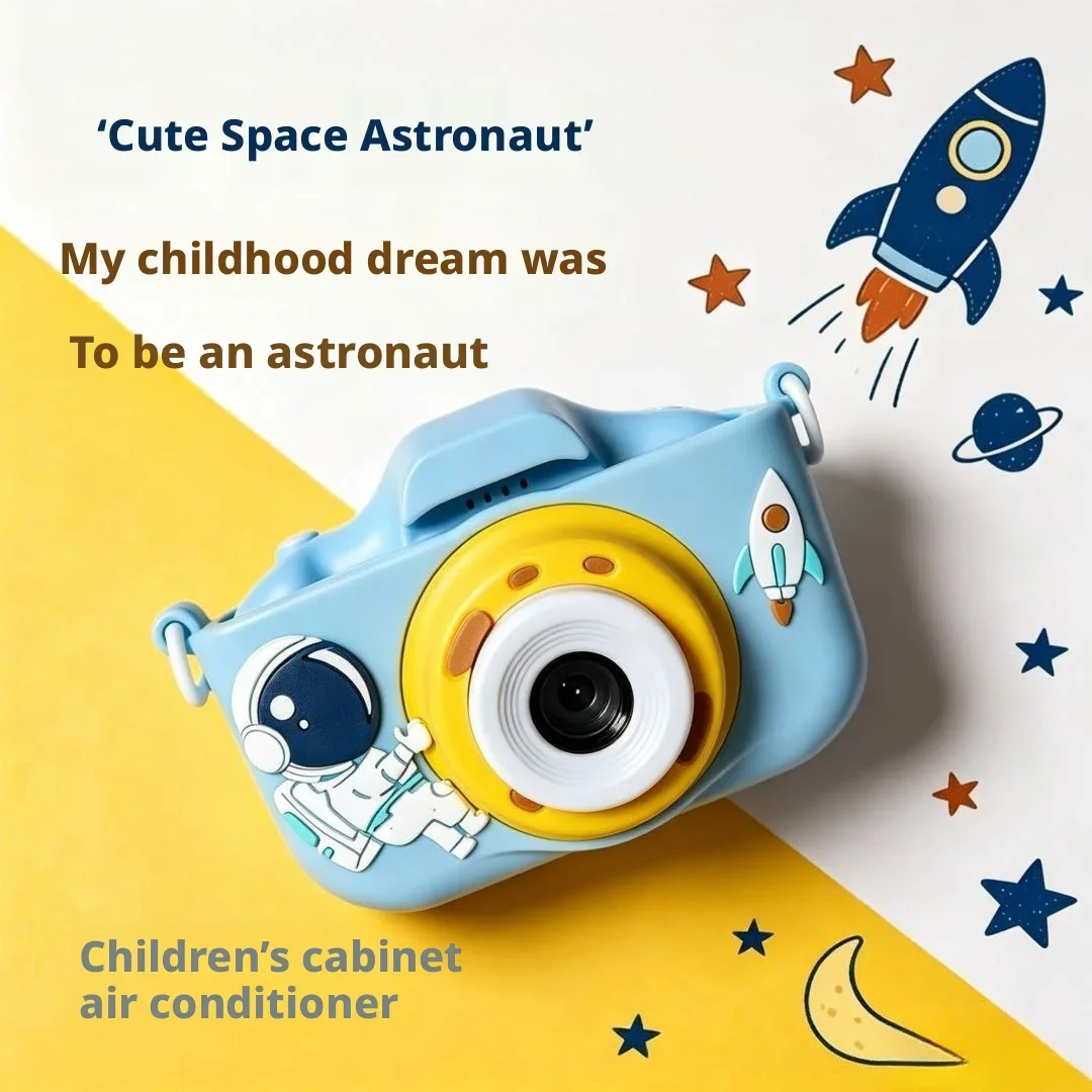 Kids Camera HD Dual Lens 1080P Video Recorder Multifunctional Toy with Music Game Portable Cartoon Gift for Little Boys Girls