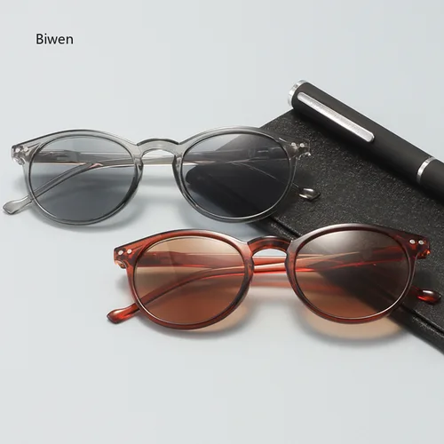 Imagen 2 del producto Gafas de sol de moda para leer, gafas para presbicia para hombres y mujeres, gafas de sol redondas para hipermetropía, anti UV400, dioptrías + 1,0 1,5 2,0 2,5 3,0