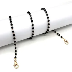 Women New Black And White Beaded Mask Chain Lanyard Lanyard Classic Fashion All-match Hanging Neck Glasses Chain GC1039