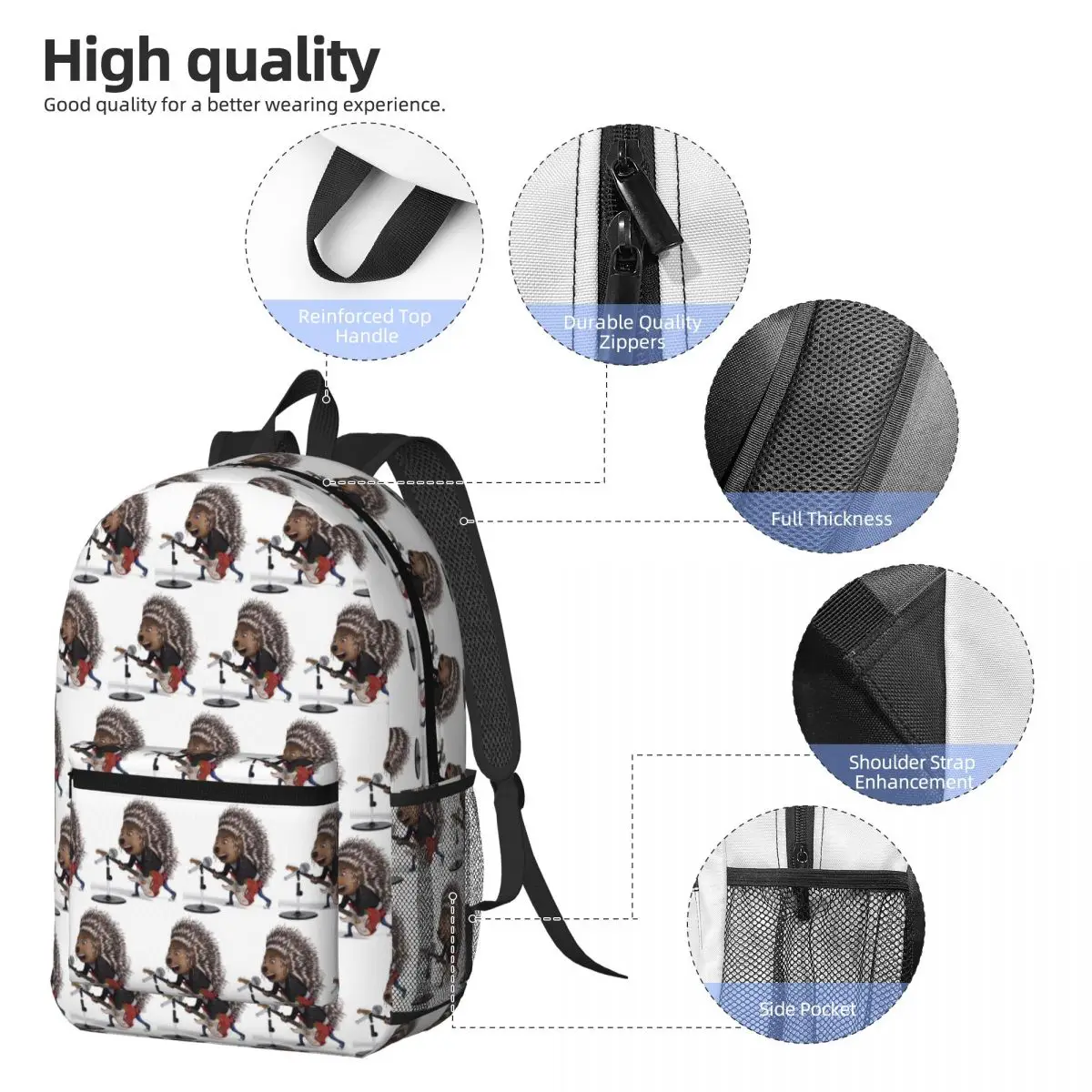 Ash Sing Movie Backpack Boys Girls BookBag Kids School Bag Computer Shoulder Bags for Men Women