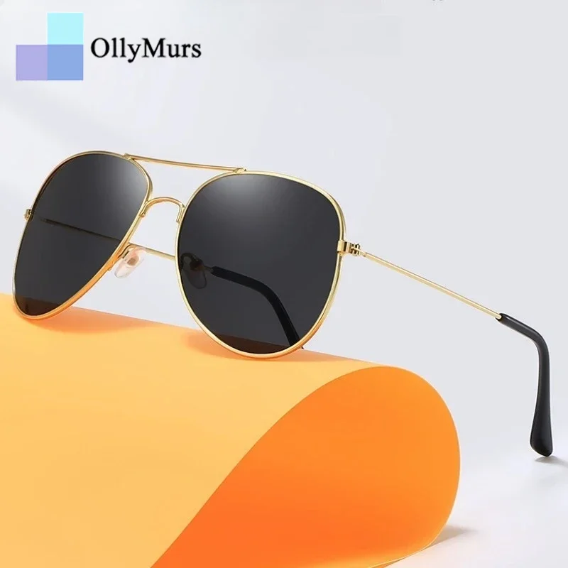 

OLLYMURS классические модные мужские солнцезащитные очки-пилот с двойным лучом, женские очки для вождения, оптическая оправа для очков по рецепту 6U