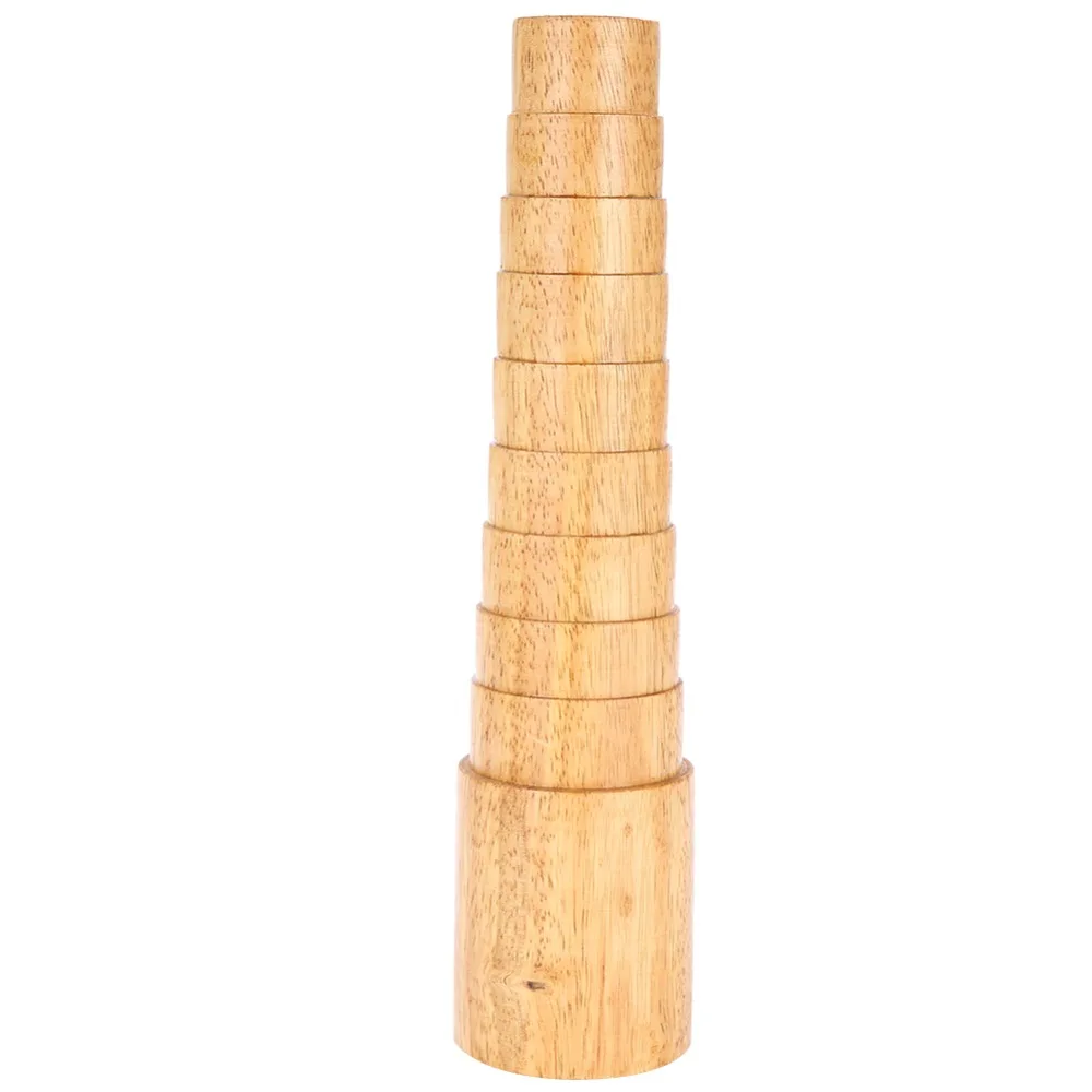 Easy Use Solid Wood Bracelet Mandrel Round Shape Step Design Ring Stick Durable Multi Size Jewelry Repair Tool Jewelry Repair