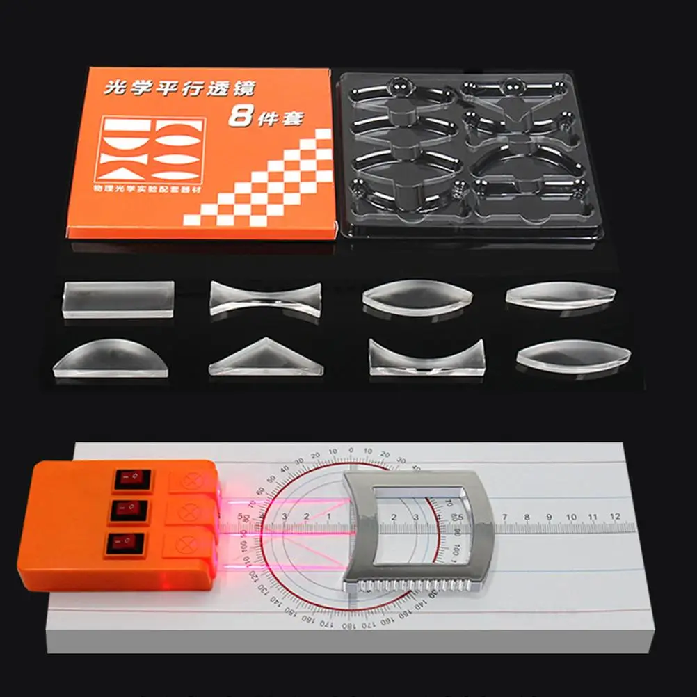 Треугольная призма, физика, набор для оптических экспериментов, многофункциональный отражатель, преломление, выпуклая линза, научные принадлежности, образовательные Треугольная призма, физика, набор для оптических экспериментов, многофункциональный отражатель, преломление, выпуклая линза, научные принадлежности, образовательные
