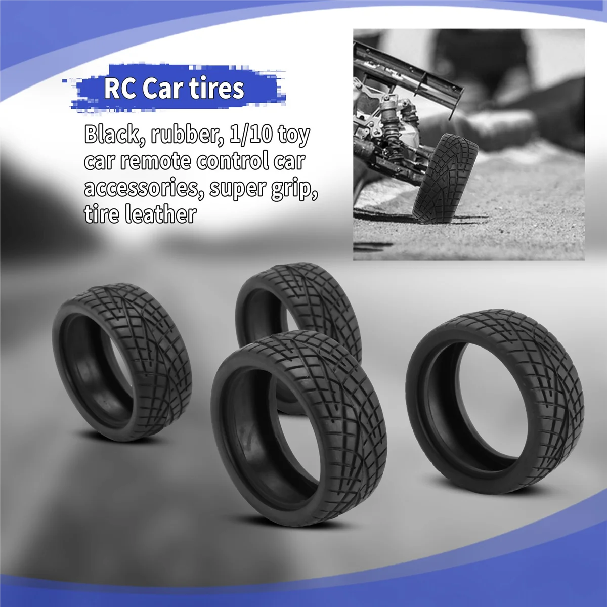 

LALA 1/10 RC автомобиль на дороге резиновые гоночные шины 8001 с губкой 4 шт.