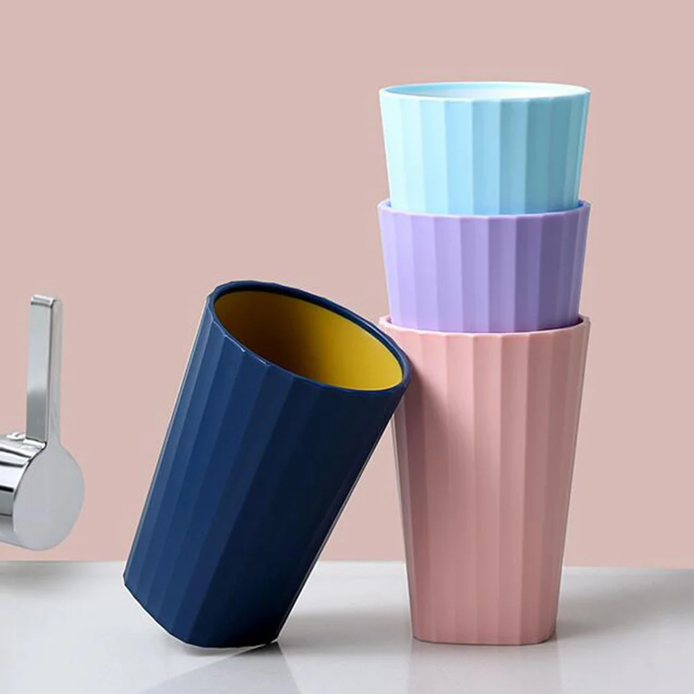 

2Pcs Travel Tooth Cup Tooth-Brushing Mug with Handle Portable Toothbrush Holder Compact Design Dark Blue Dusty Pink