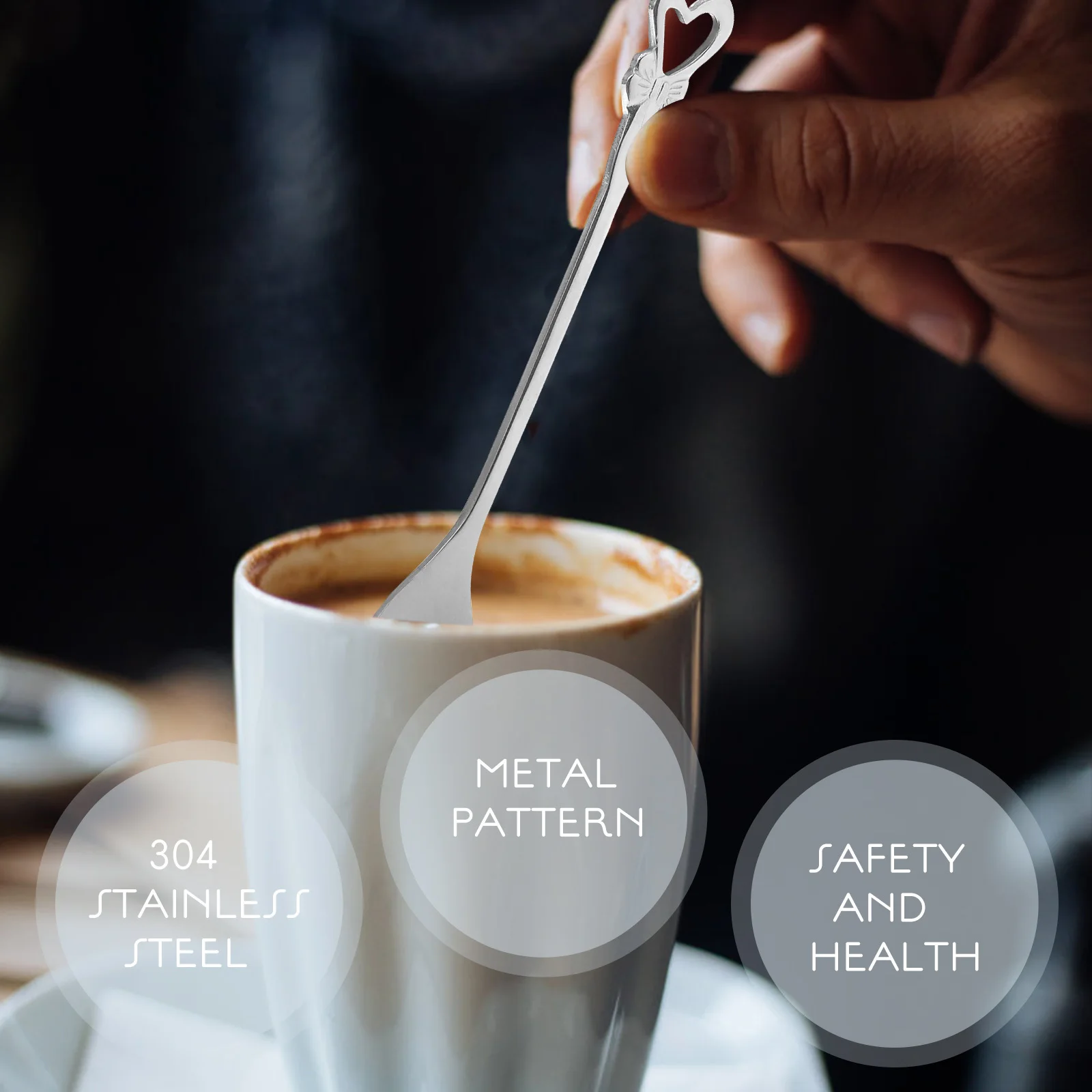 

Coffee Spoons Stainless Steel Long Stirring Spoon For Tea Espresso Dessert Milk Mixing Kitchen Gadget Drink Tool