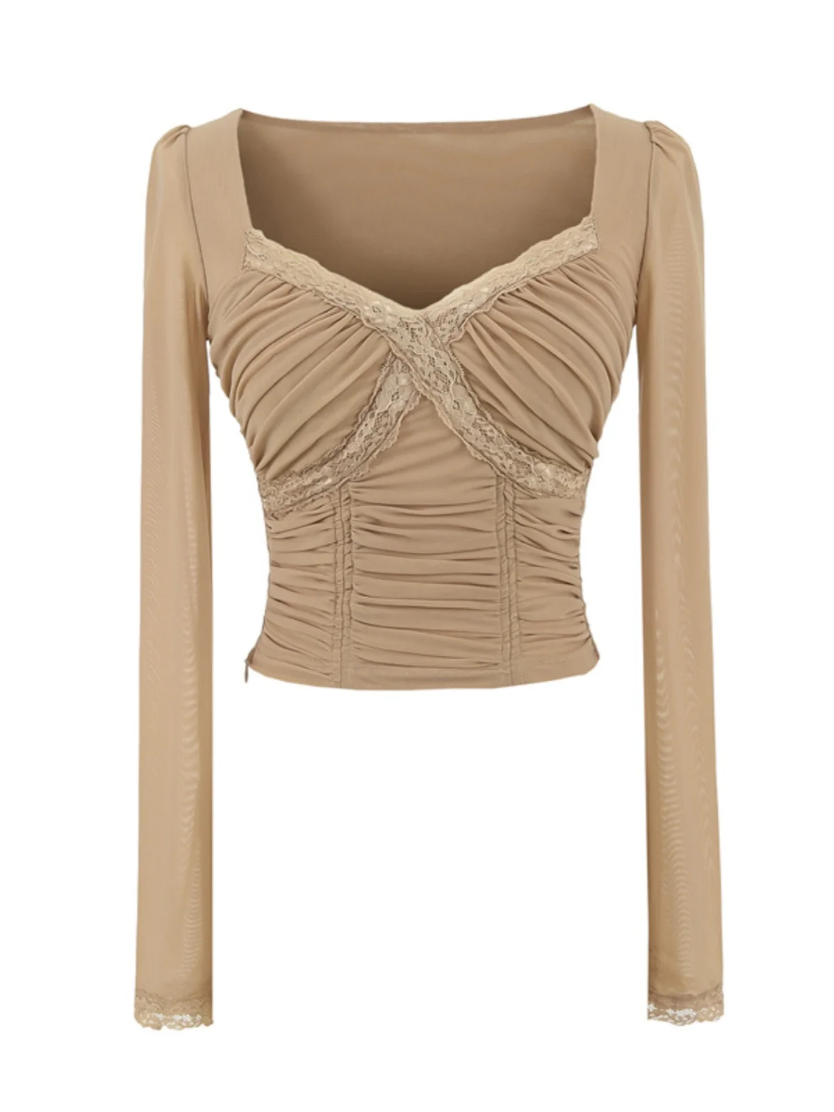 Street Sle Sexy dentelle épissure ort Svel v-ne Base irt pur désir vent minceur moi haut pour les femmes