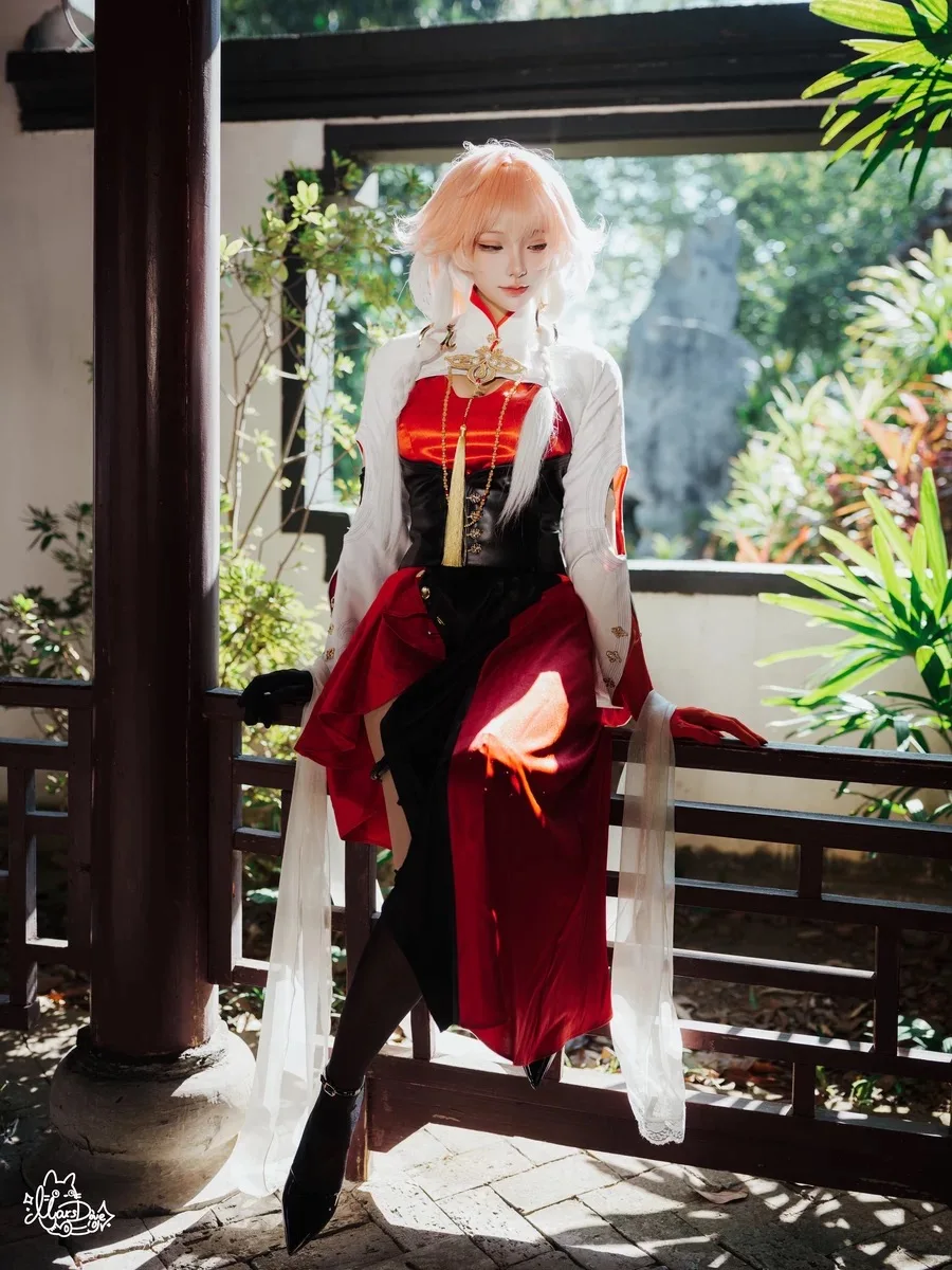

Changli Cosplay Costume Game Wuthering Waves Coat dress socks hat gloves props Halloween Christmas women sexy uniform S-XXL