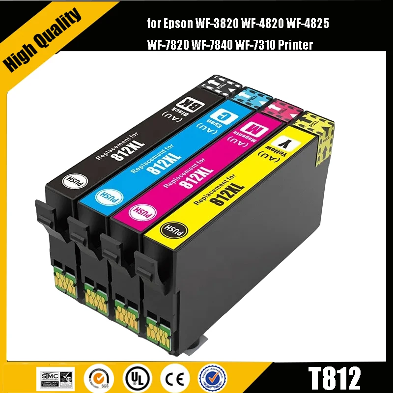 Einkshop T812XL Compatible ink cartridge 812XL Ink Cartridge for Epson WorkForce Pro WF-3820 WF-3825/WF-4830/WF-4835 WF-7830/784