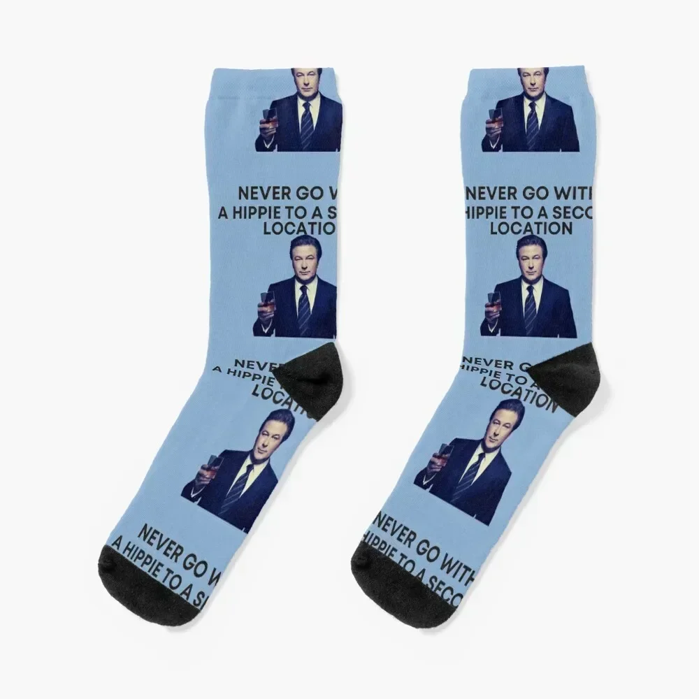 30 Rock - Jack Donaghy: Never go with a hippie to a second location Socks gifts moving stockings Woman Socks Men's